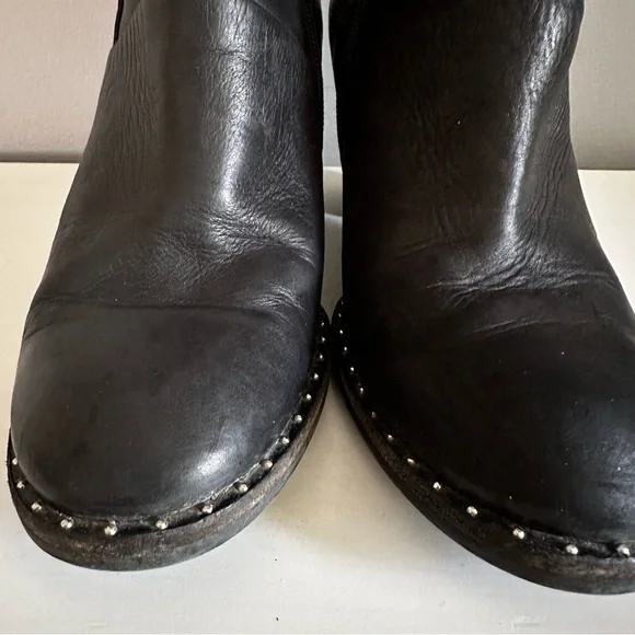 PAUL GREEN Black Leather Ankle Boots Size 7 Buttery Soft Leather EUC side zipper - Picture 5 of 12